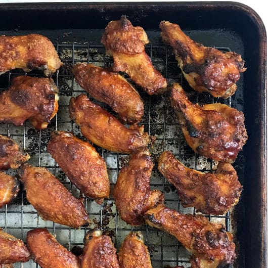 Chicken Wings on baking sheet