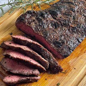 Flat-Iron-Steak on cutting board