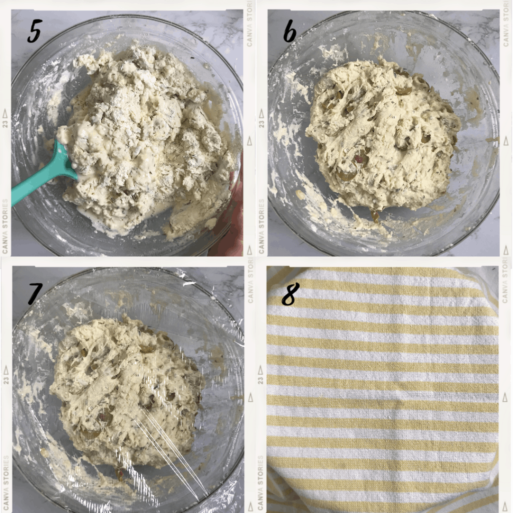 Rosemary and Olive Bread Process