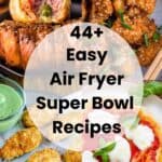 A collage of 4 recipes for super bowl parties