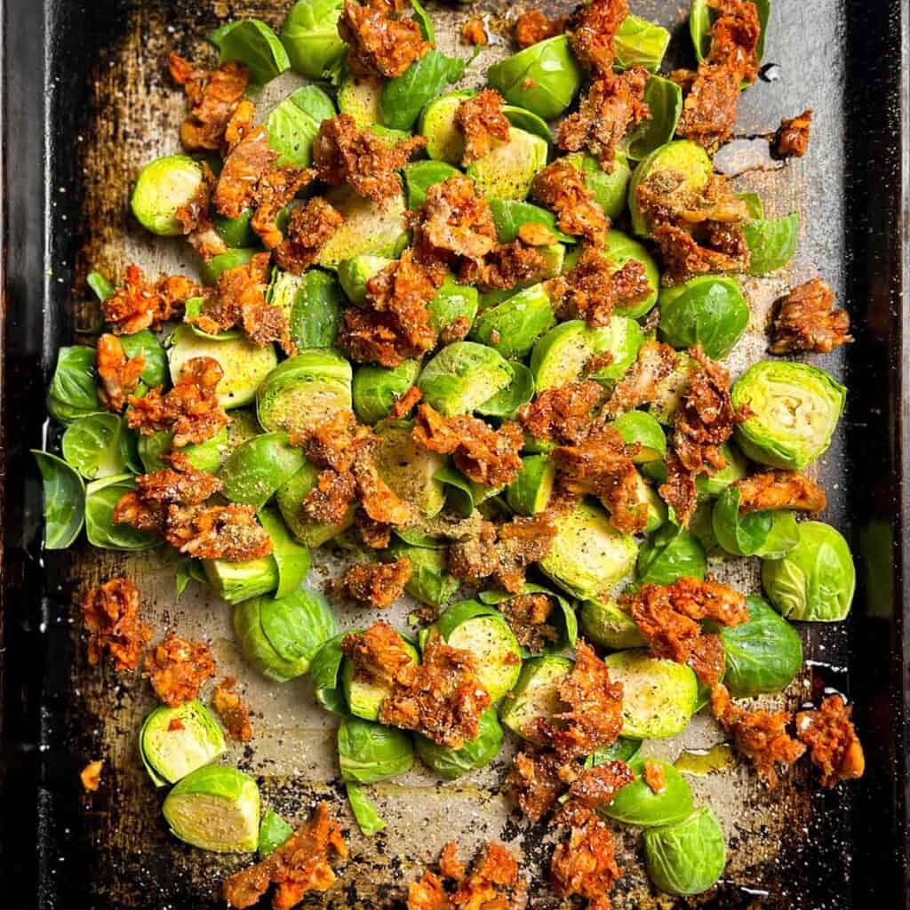 Easy Sheet Pan Brussels Sprouts with Sausage and Honey The Virtual