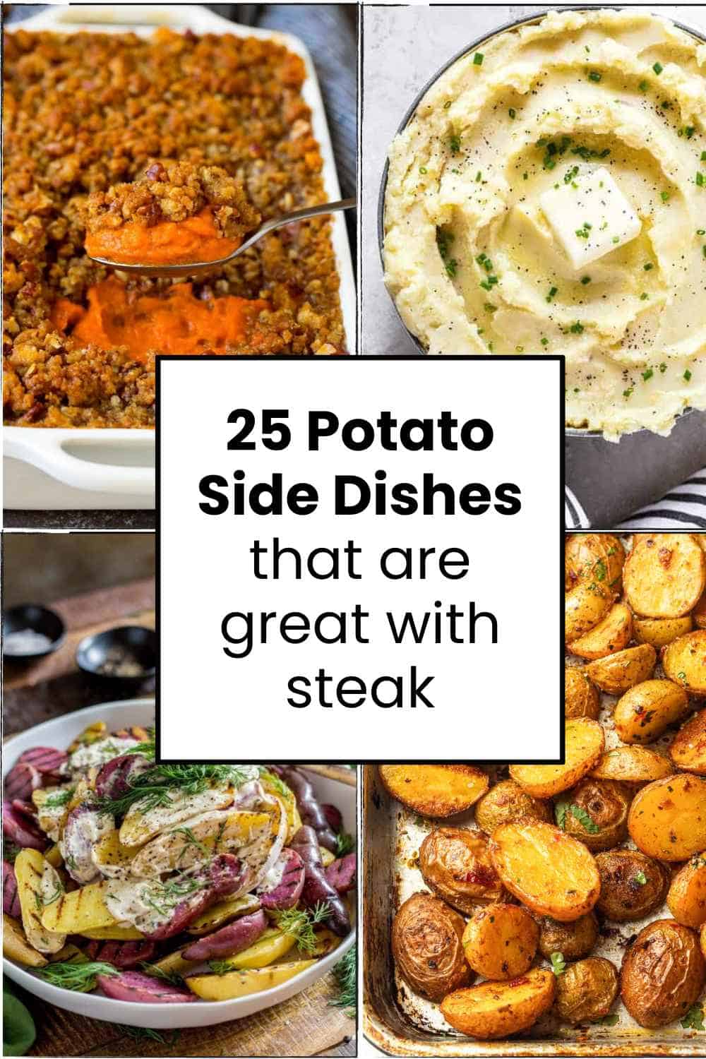 A collage of potato dishes.
