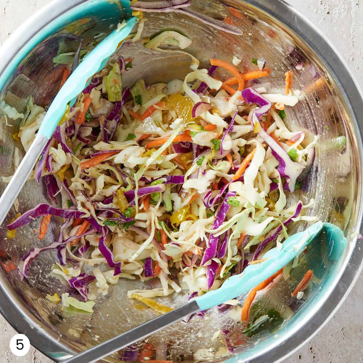 Coleslaw for chicken sliders. 