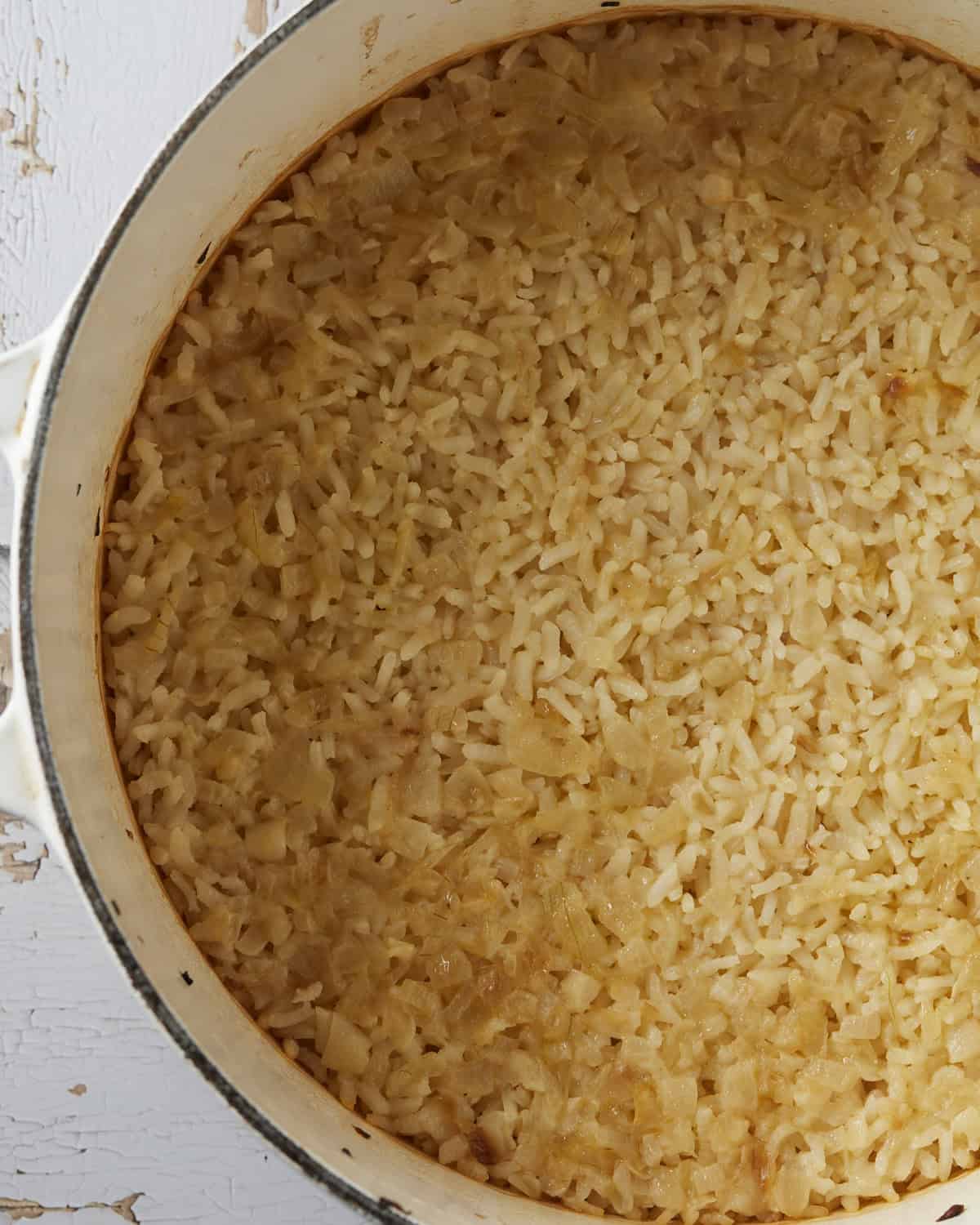 how the risotto looks after baking.