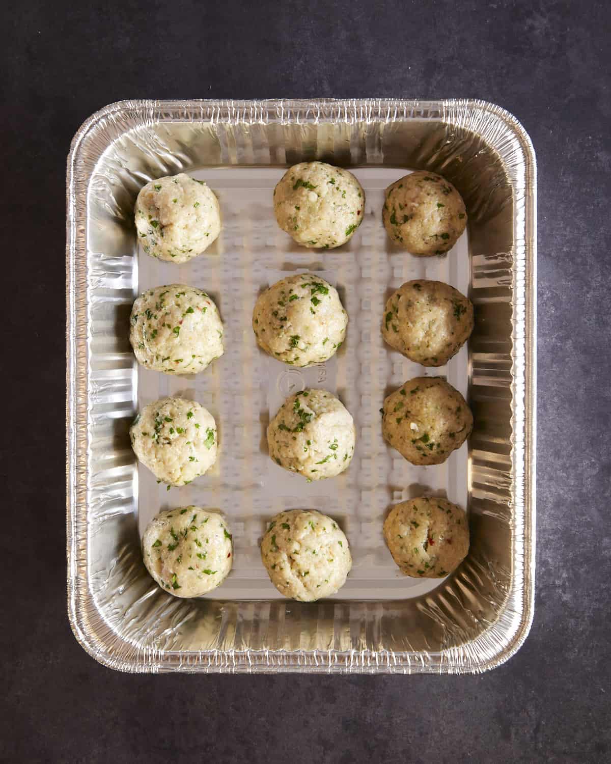 Meatballs ready for the smoker.